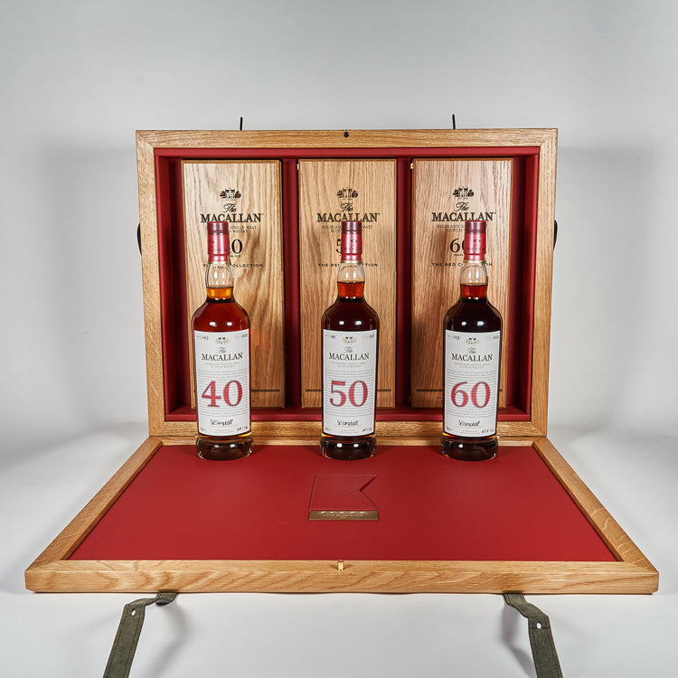 The Macallan Red Collection Trunk 40yo 50yo 60yo Limited Edition 3 x 700ml