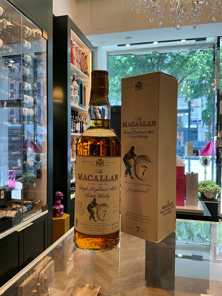 The Macallan 7yo 1980s first release Giovinetti 75cl 40%abv