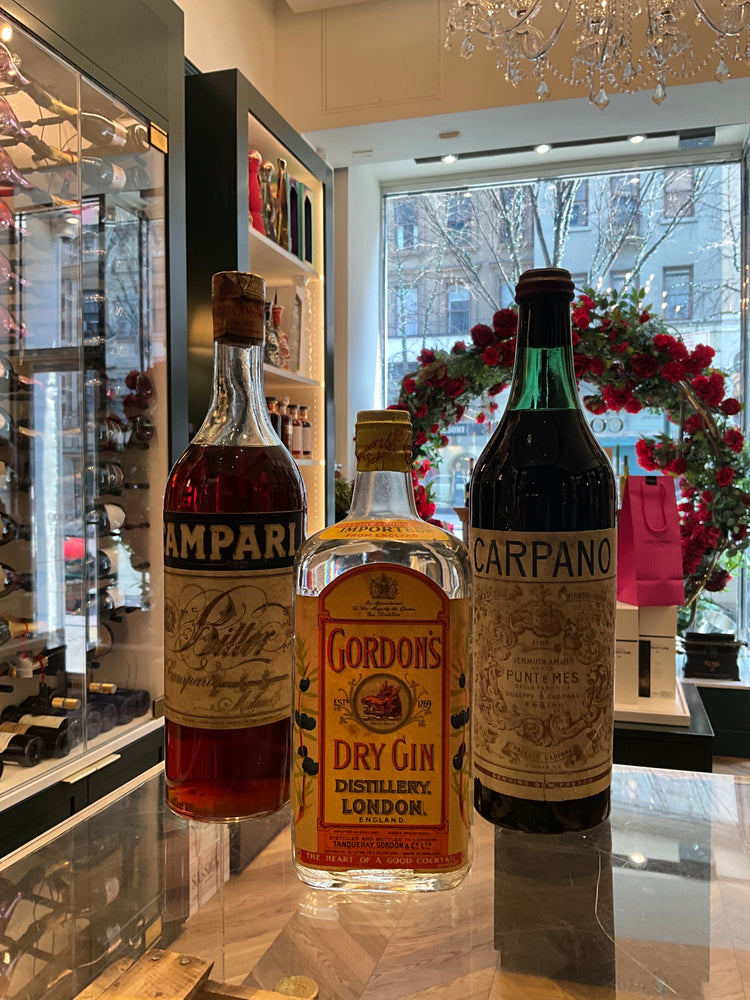 Vintage Negroni Set 1940s and 1950s 3 Legendary Bottles Collection