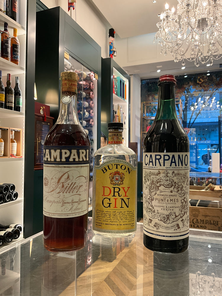 Vintage Negroni Set 1940s and 1950s 3 bottles collection