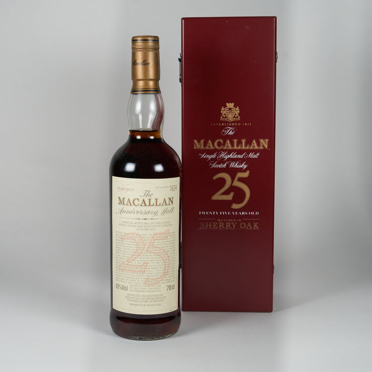 Macallan 25yo anniversary malt red OWC