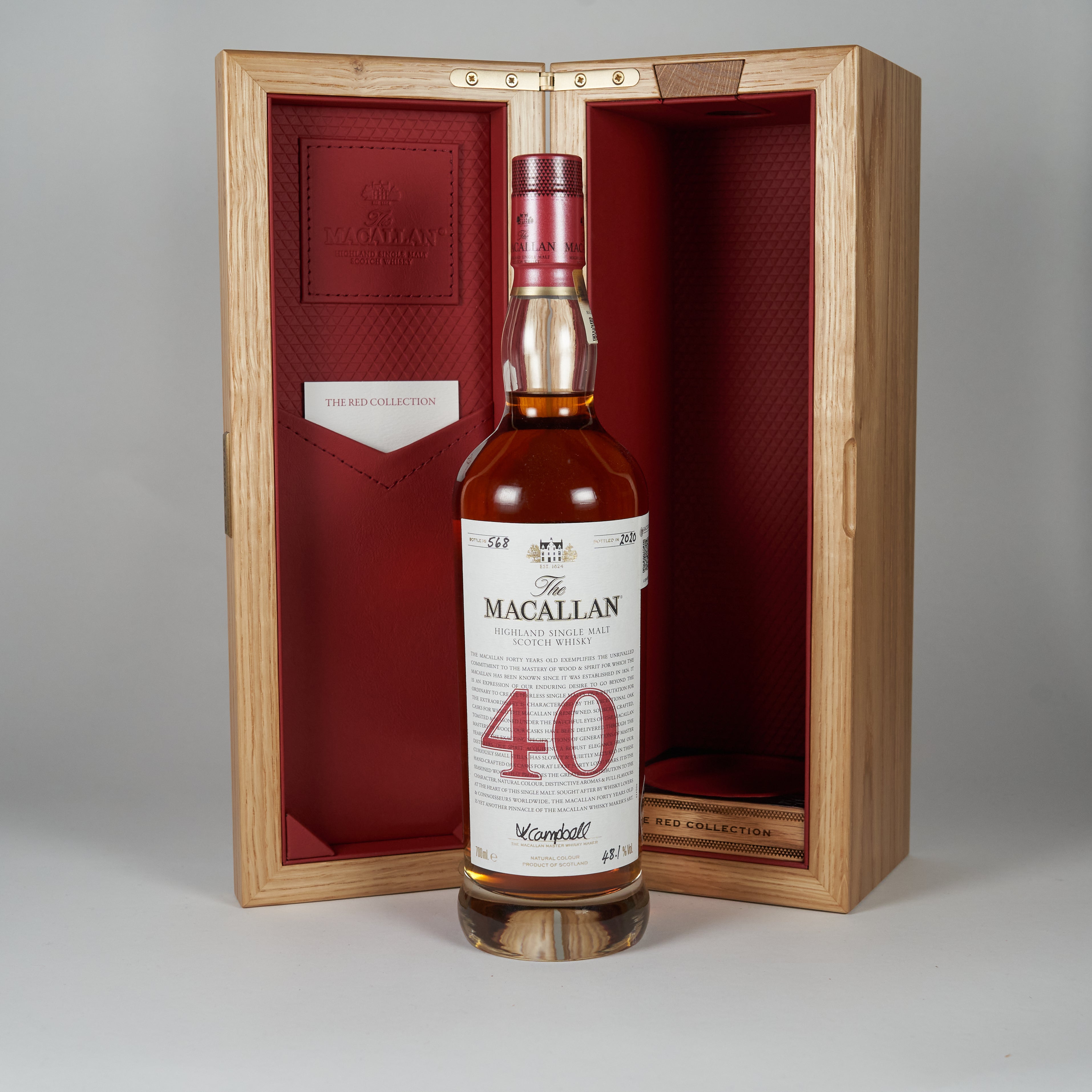 The Macallan Red Collection 40yo 2020 release 700ml 48.1%abv