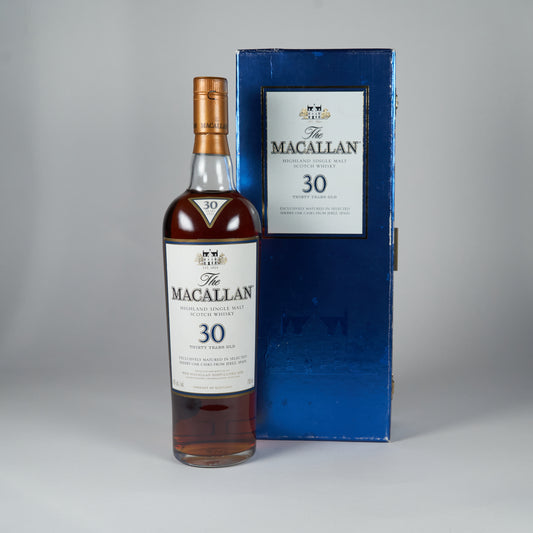 Macallan 30yo sherry oak blue carton box