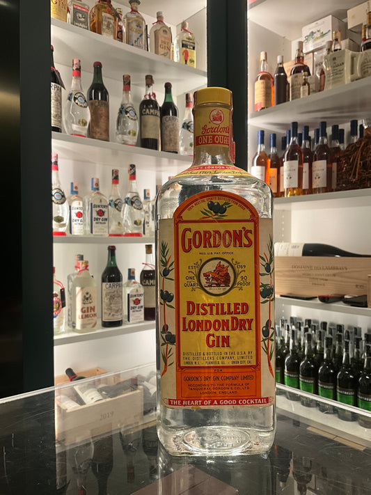 Gordon’s Dry Gin 1970s 1 Quart 90 proof
