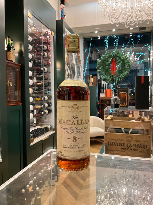 The Macallan 8yo 1980s Sherry Oak 75cl 43%abv F.lli Rinaldi Metal Screw Cap