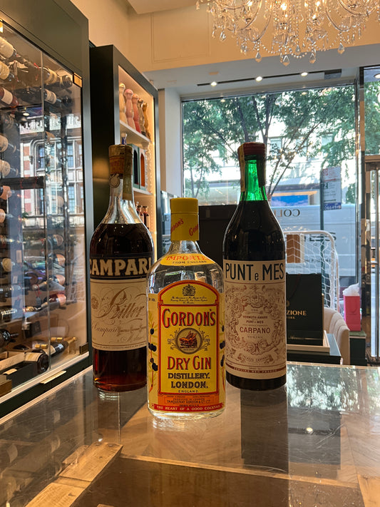 Vintage Negroni 1948/60/90s 3 Legendary Bottles Collection HomeBar Cart