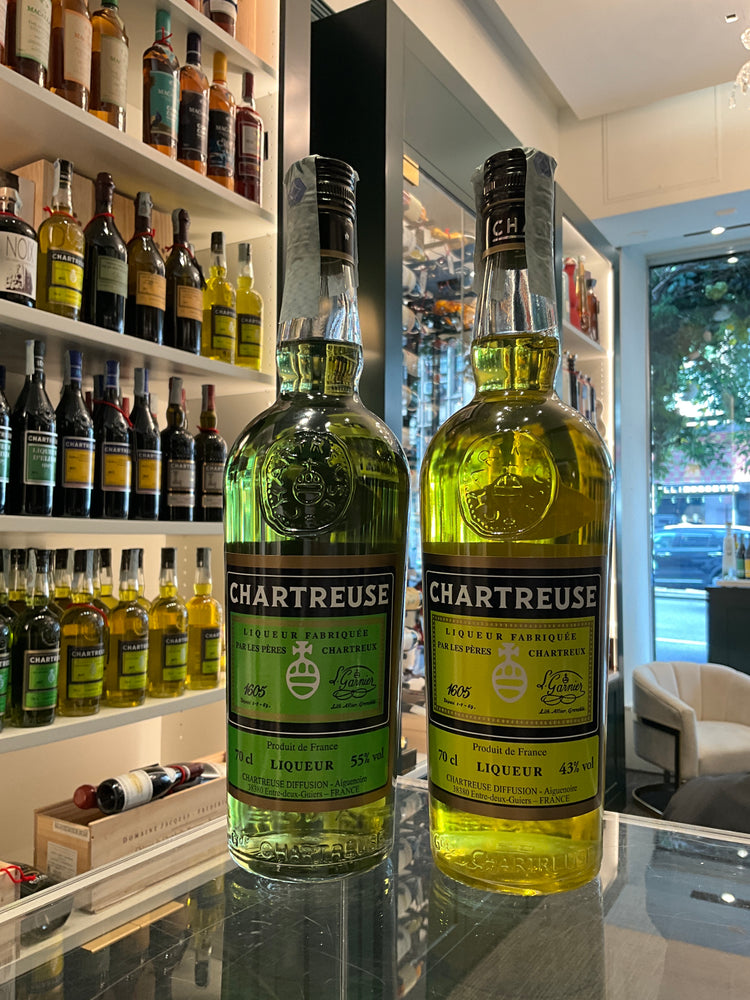 Chartreuse Green and Yellow set 2 bottles 700ml 55% & 43%abv