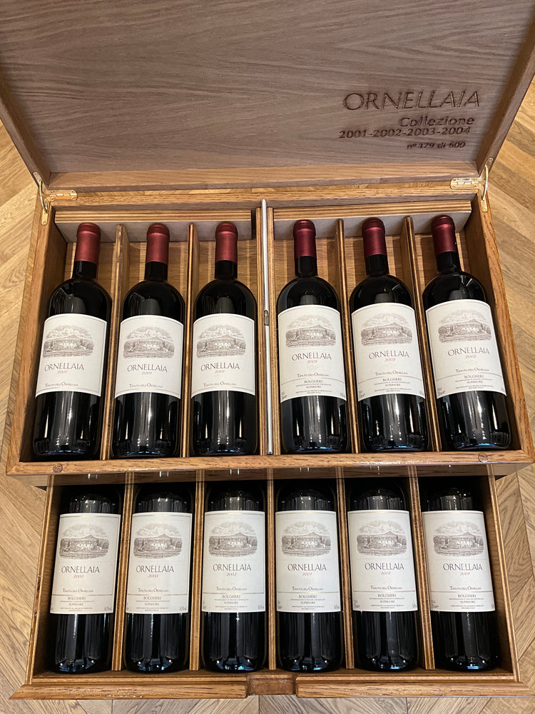 Ornellaia Vertical Collezione 2001-2002-2003-2004 750ml 12 bottles OWC 1 of 600 cases