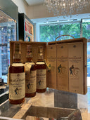 The Macallan 7yo 1980s Giovinetti & Figli Wooden Case 3 bottles selection 75cl 40%abv x 3