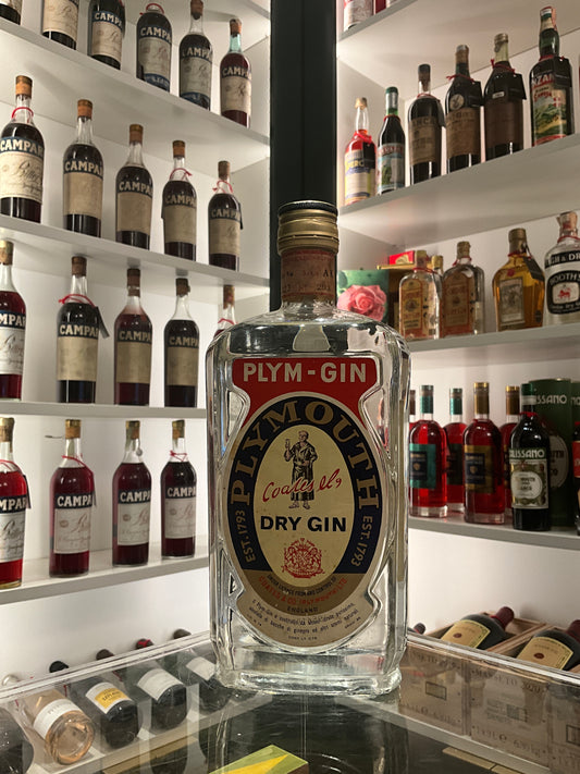 Plym-Gin Dry Gin 1970s 75cl 46%abv